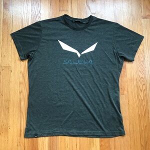 Salewa Men's Charcoal Green Short Sleeve Tee Large